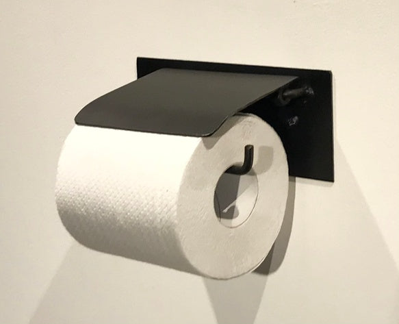 アイアントイレットペーパーホルダー　マットブラック