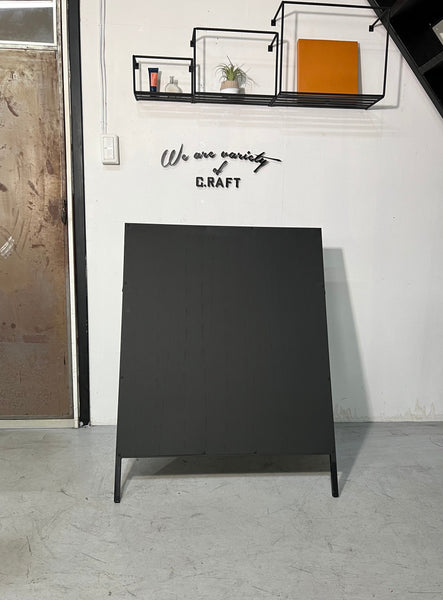 黒板　アイアン　スタンドサイン　工事看板リメイク　折り畳み式