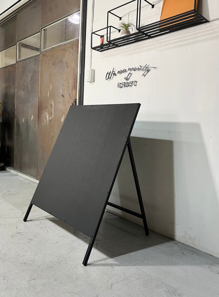 黒板　アイアン　スタンドサイン　工事看板リメイク　折り畳み式