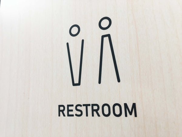 トイレマーク　RESTROOM カッティングシート　切文字　ピクトサイン　ピクトグラム　男女 type-A