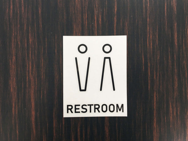 トイレマーク　RESTROOM カッティングシート　切文字　ピクトサイン　ピクトグラム　男女 type-A